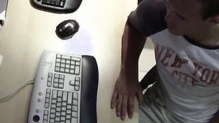 Young solo amateur masturbates hairy cock in reality video