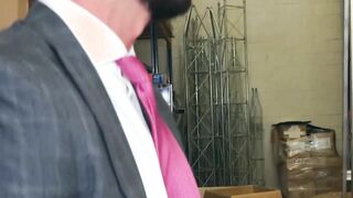 Muscular hunk Leo Rosso rides sexy stud in suit Pol Prince