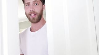 Beautiful MILF Silvia Saige gives a blowjob to her stepson