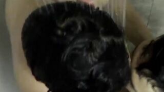 Naughty twink covered in cum after hot shower deepthorat
