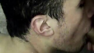 Naughty twink covered in cum after hot shower deepthorat