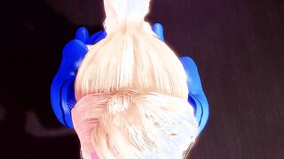 3D Porn POV Busty Blonde Gagging Blowjob Hoe 2