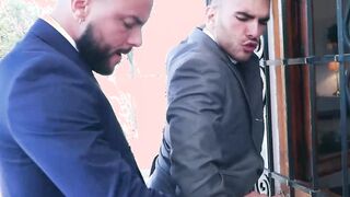 Executive hunk Sir Peter barebacks fresh stud Pol Prince