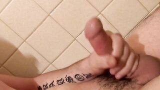 Straight thug slowly strips down and starts masturbating