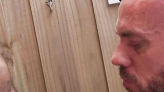 Bald hunk Matt Stevens gets fucked raw in interracial bang