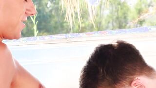 Pierced Taylor Mason hammered raw outdoor after deepthroat