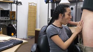 Small tits babe fucked missionary after passionate blowjob
