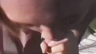 Tiny Jugs Dark Haired Takes A Facial - Tiny Boobs Dark Hair Takes A Facial