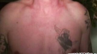 Mature deviant shows off cock before festive wanking