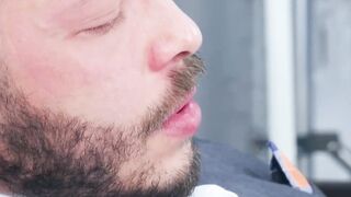 Suit stud Javi Gray hard pounded by John Brachalli big cock