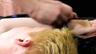 Tied up twink bitch bends over and gets doggy styled hard