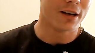 Lovely foot fetish twink Boomer Jacoby pleasures his cock