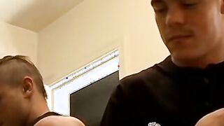 Lovely foot fetish twink Boomer Jacoby pleasures his cock