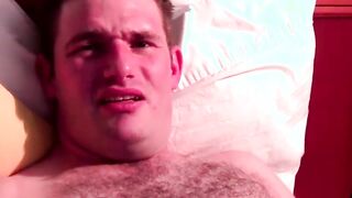 Hairy naughty amateur solo playing with his beautiful cock