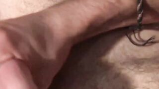 Stunning tattooed gay amateur beating off his enormous cock