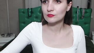 Ukrainian babe shows small tits on webcam