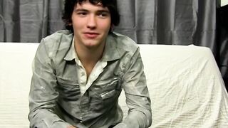 Twink Josh Bensan interviewed then wanked his dick
