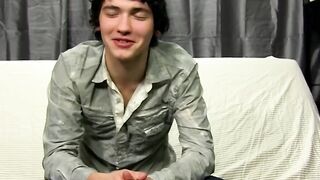 Twink Josh Bensan interviewed then wanked his dick