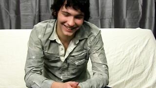 Twink Josh Bensan interviewed then wanked his dick