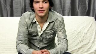 Twink Josh Bensan interviewed then wanked his dick