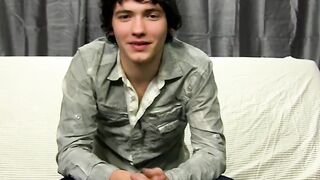 Twink Josh Bensan interviewed then wanked his dick