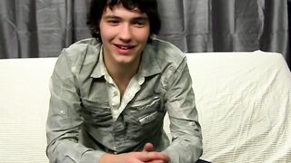 Twink Josh Bensan interviewed then wanked his dick