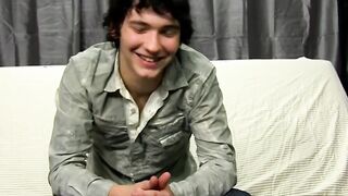 Twink Josh Bensan interviewed then wanked his dick