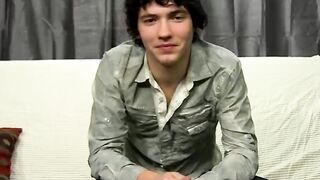 Twink Josh Bensan interviewed then wanked his dick