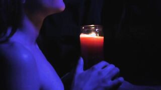 Tiny goth babe gets all of her holes filled with giant cocks