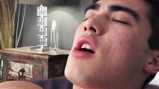 Big dick muscle Asian hunk hot solo jerking off for cumshot