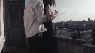 Eva Boned Out On The Balcony - Eva Nailed Out On The Balcony two