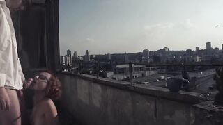 Eva Boned Out On The Balcony - Eva Nailed Out On The Balcony two