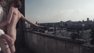 Eva Boned Out On The Balcony - Eva Nailed Out On The Balcony two