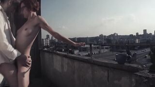 Eva Boned Out On The Balcony - Eva Nailed Out On The Balcony two