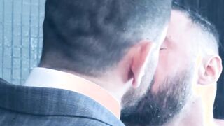 Hunks Cole Keller and Joe Gillis having shower bareback sex