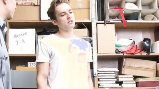 Hot jock busted stealing and fucked by security officers