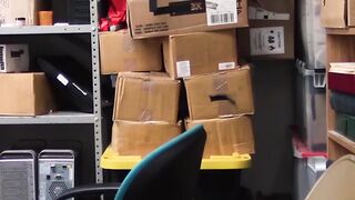 Young ebony shoplifter destroyed with officers cock
