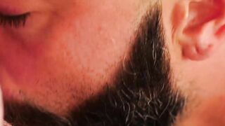 Bearded homosexual Justin West and Carlos Verga bareback
