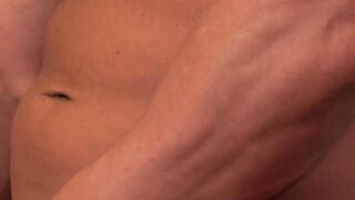 Soccer jock Santino Fausto solo masturbates his huge dick
