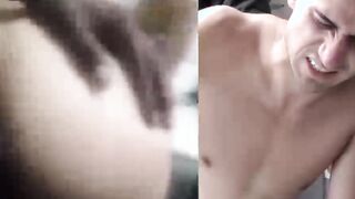 Cute offender gets to ride mall cops enormous black cock
