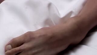 Blond teen Jordan Ashton foot fetish big dick solo wanking