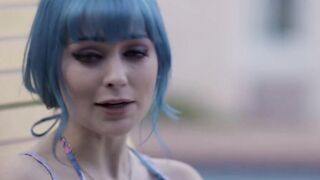 Almost married man fucks blue haired babe