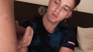 Inked Latino jock Sahid hammered deep gay twink Ayun ass