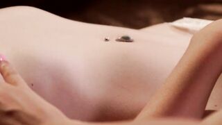 Hot babes Anna and Elena express their natural lesbian love