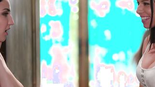 Mature and young dykes are pussy licking and scissoring