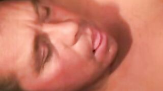 Muscular older guy shows off cock before rubbing it