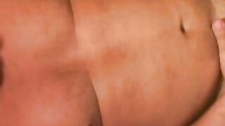 Muscular older guy shows off cock before rubbing it
