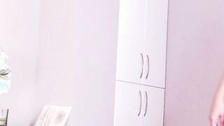 Busty MILF changes lingerie on webcam solo show
