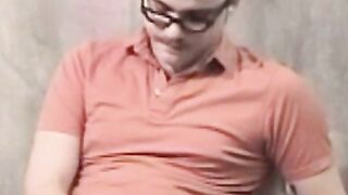 Kinky gay pervert jacks off to a male sex doll