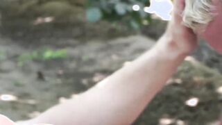 Muscular gays spread each others legs for thick cock outdoor